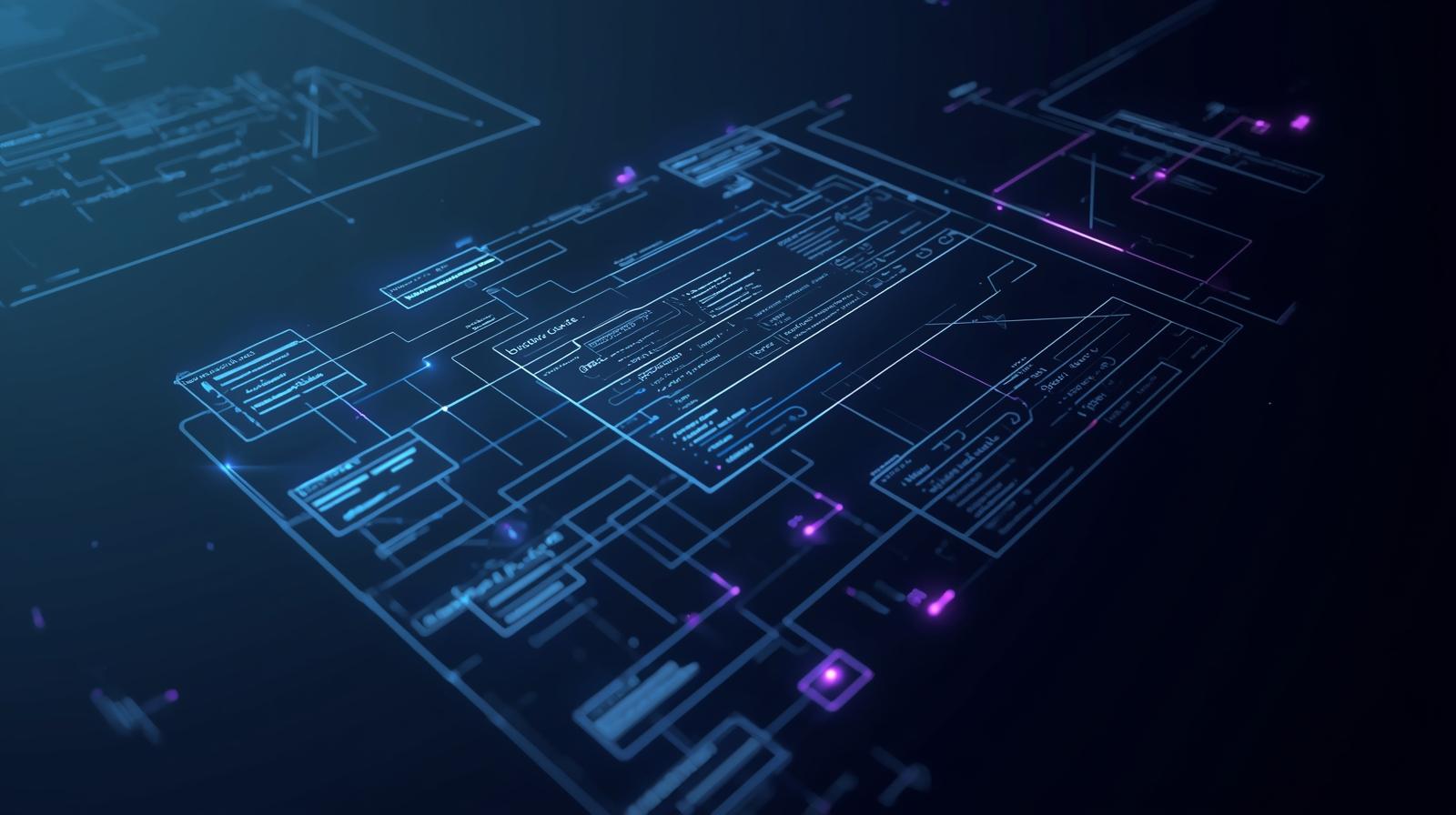 A visualization of a UML diagram