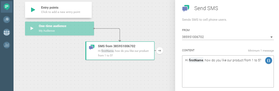 Flow use case - Collect Customer Feedback - send SMS