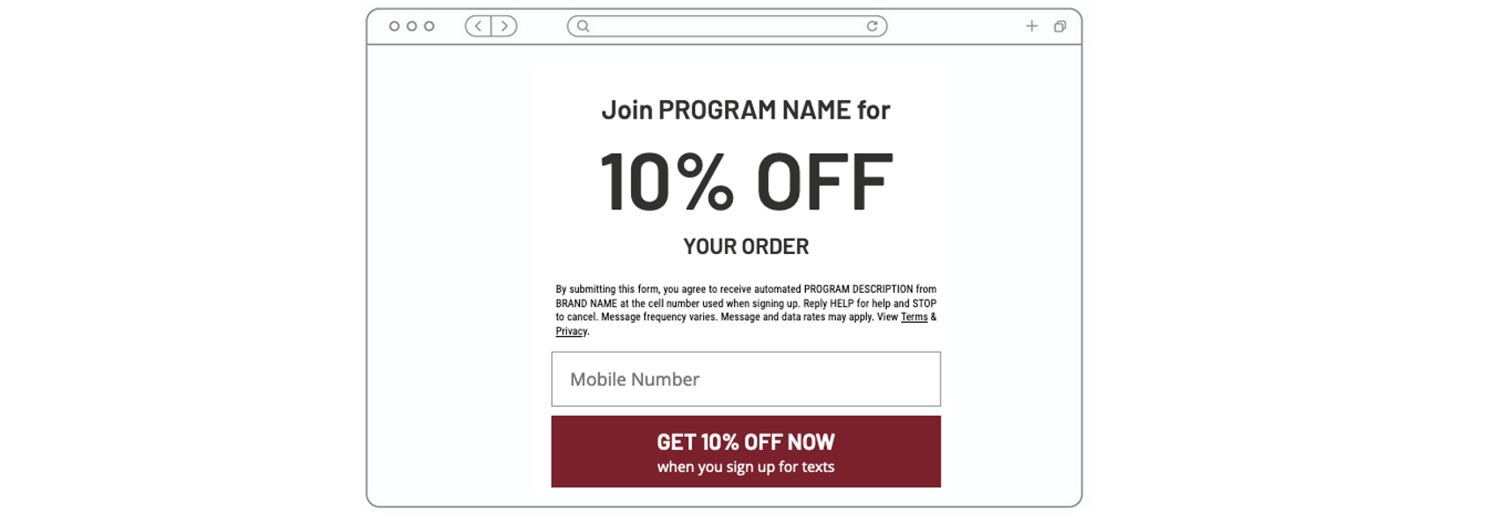USA Messaging Recurring Web Opt-In Pop-up