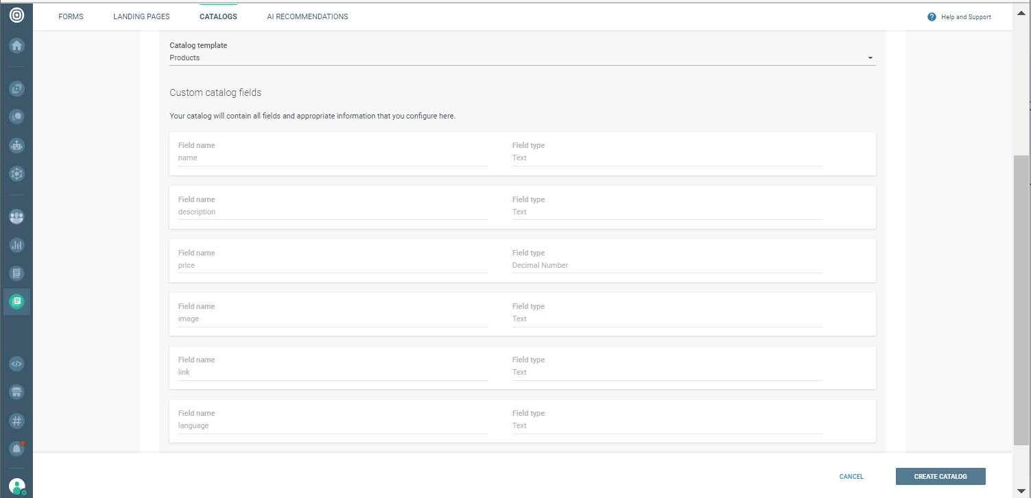 Quick Start with Catalogs