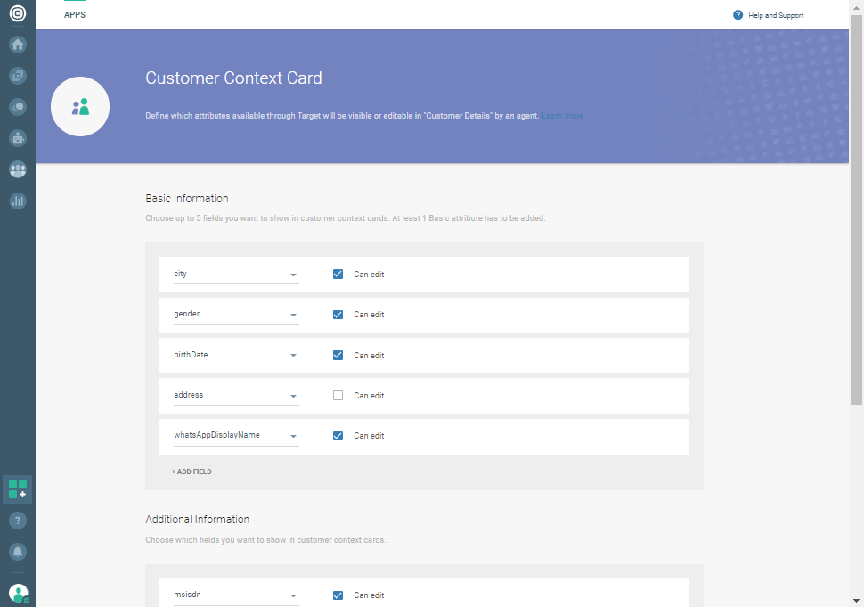 Conversations Manage Customers