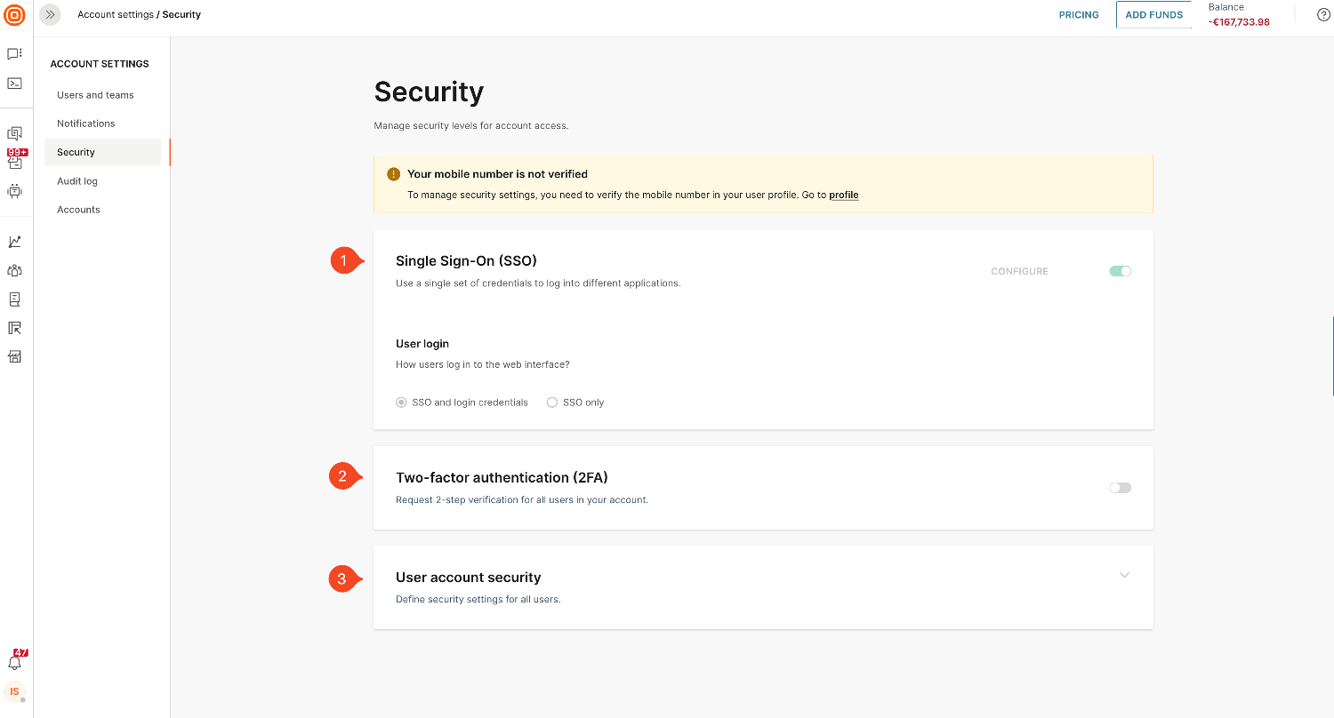 Essentials - Manage security settings for your accounts