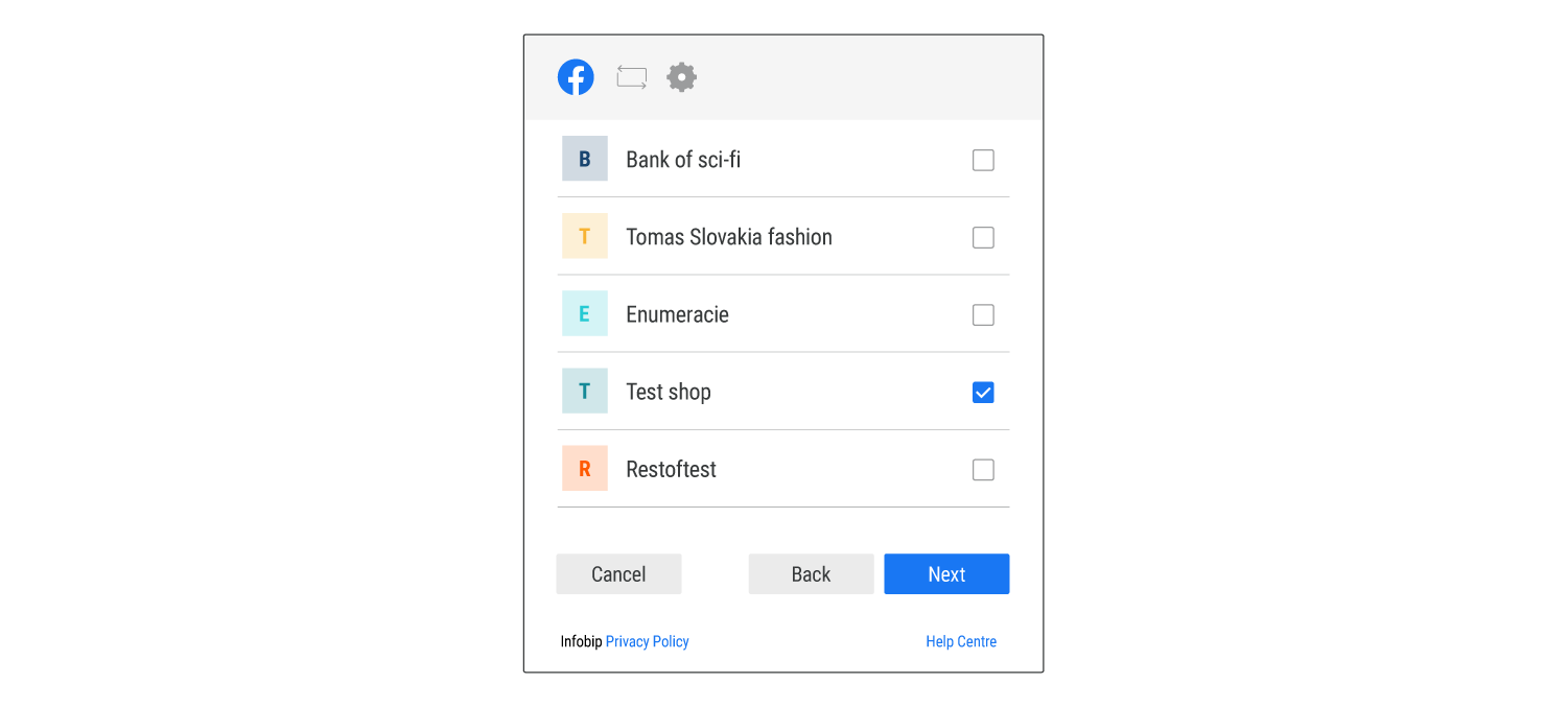 Social Media - Choose FB pages to connect to IG
