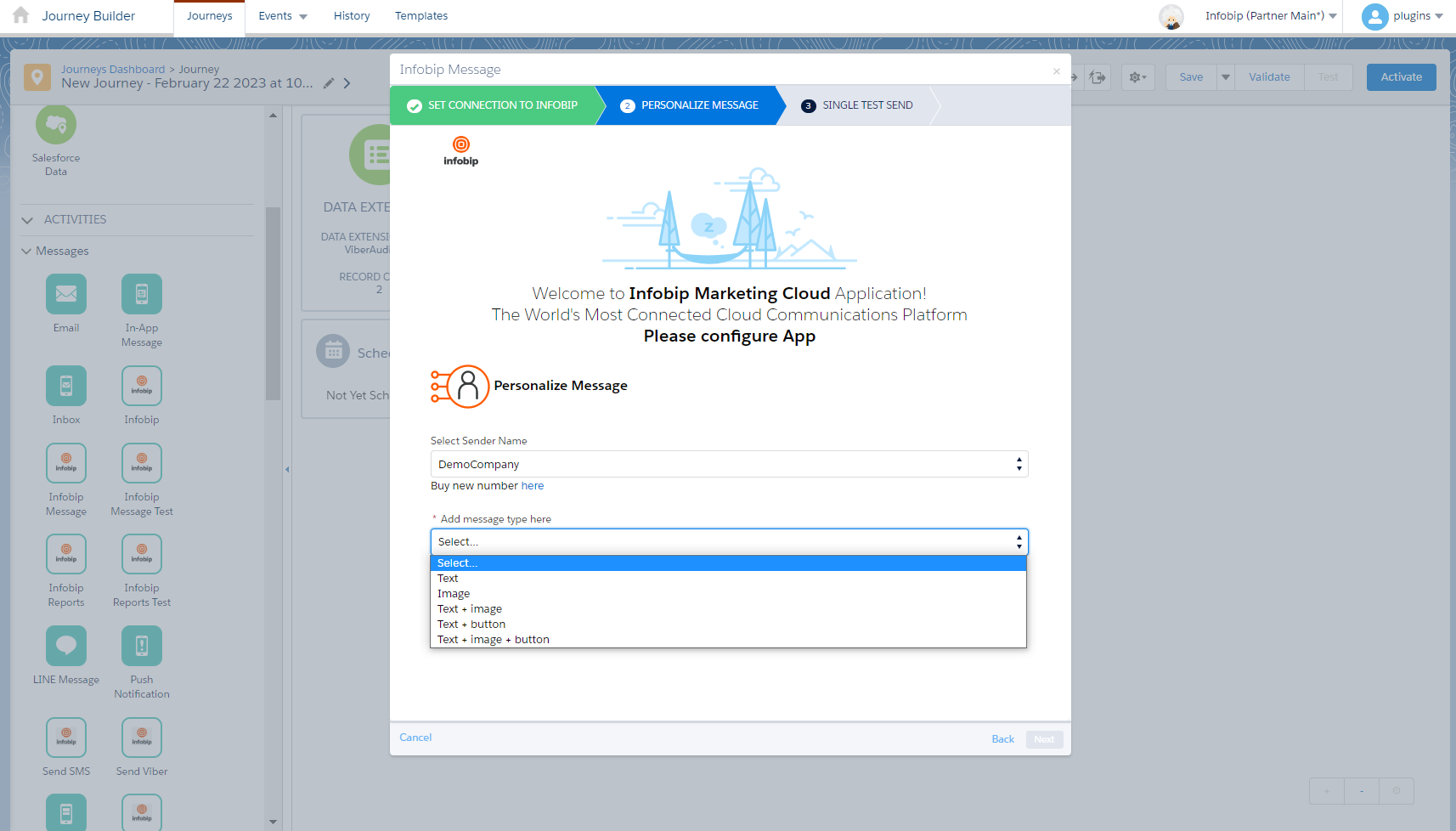 Salesforce Marketing Cloud Personalize Message