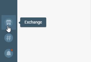 Exchange icon in portal navigation